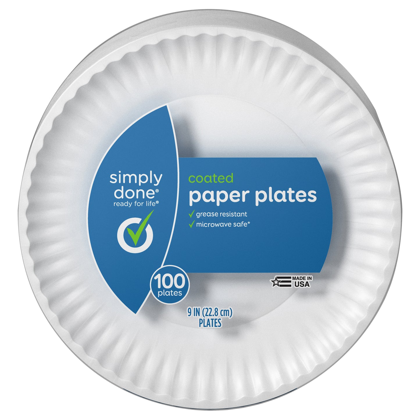 Simply Done Coated Paper Plates 100 ea