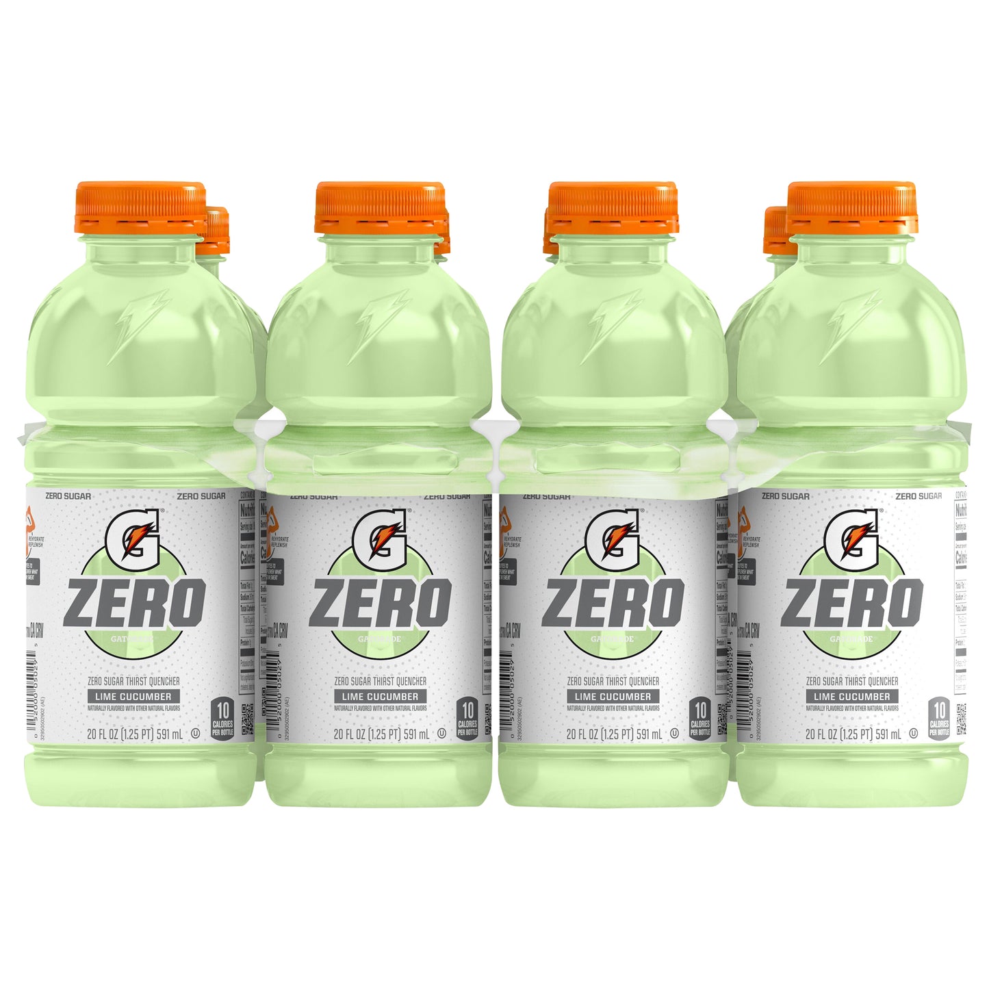 Gatorade Zero Zero Sugar Thirst Quencher Lime Cucumber 20 Fl Oz 8 Count