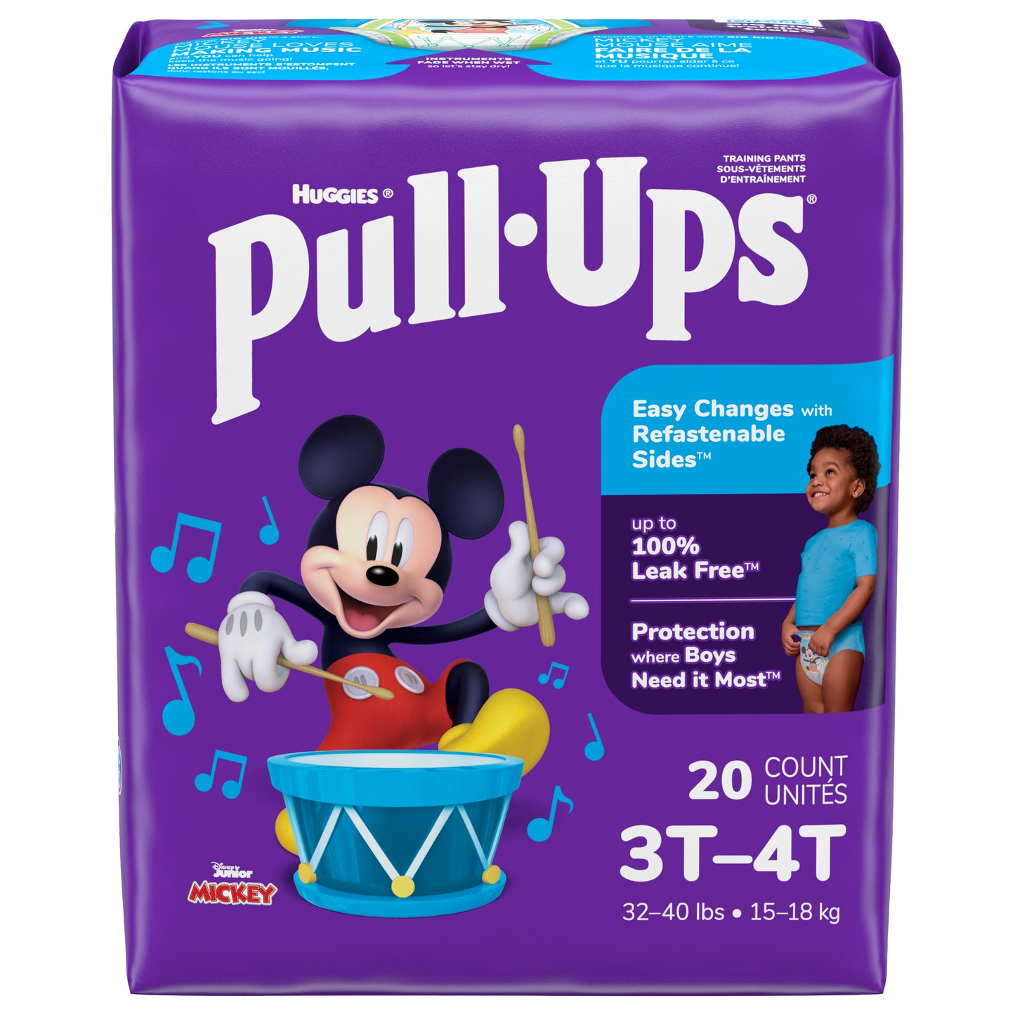 Pull-Ups Boys' Potty Training Pants, 3T-4T (32-40 lbs), 20 Count