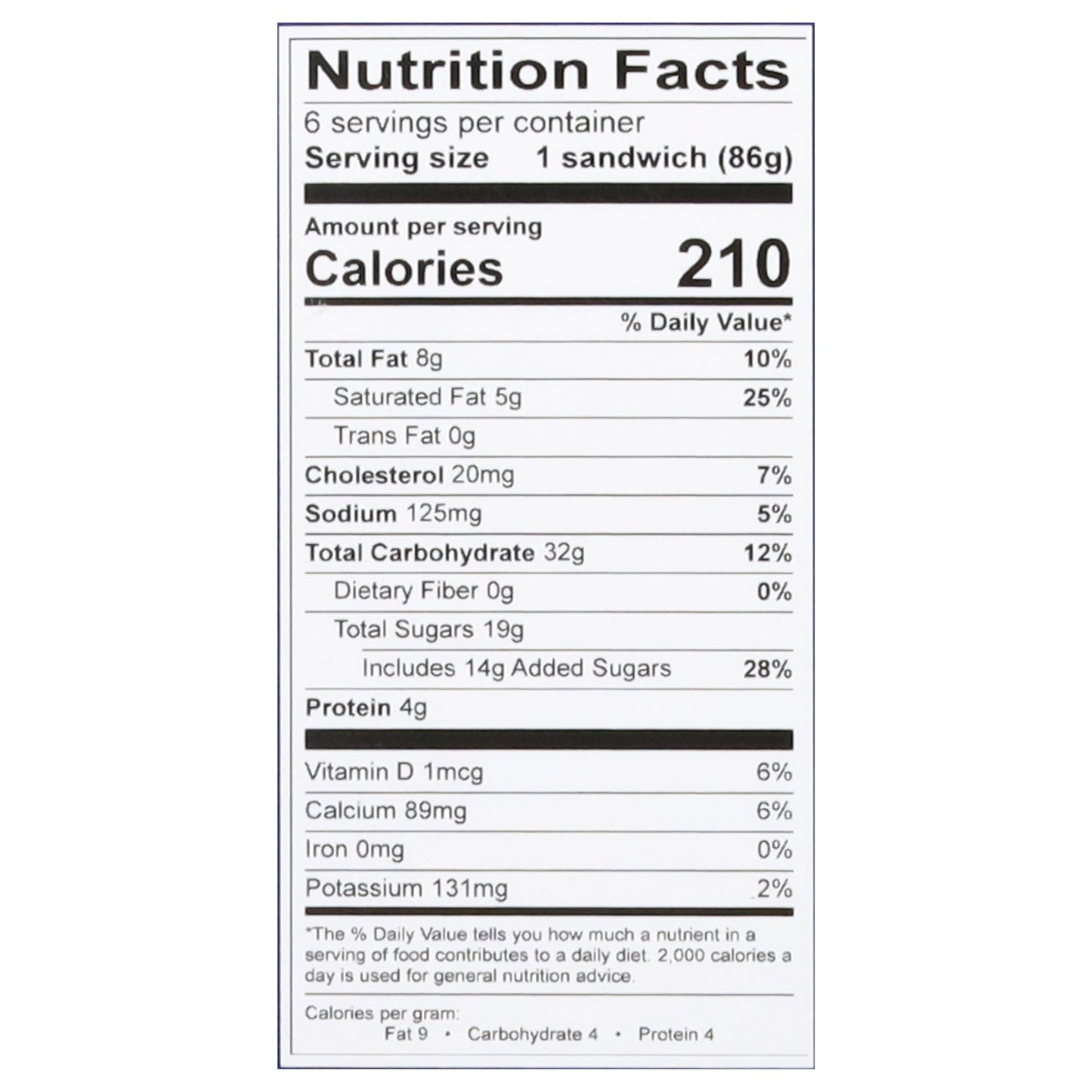 FatBoy Premium Vanilla Ice Cream Sandwiches 6 - 5 fl oz Bars