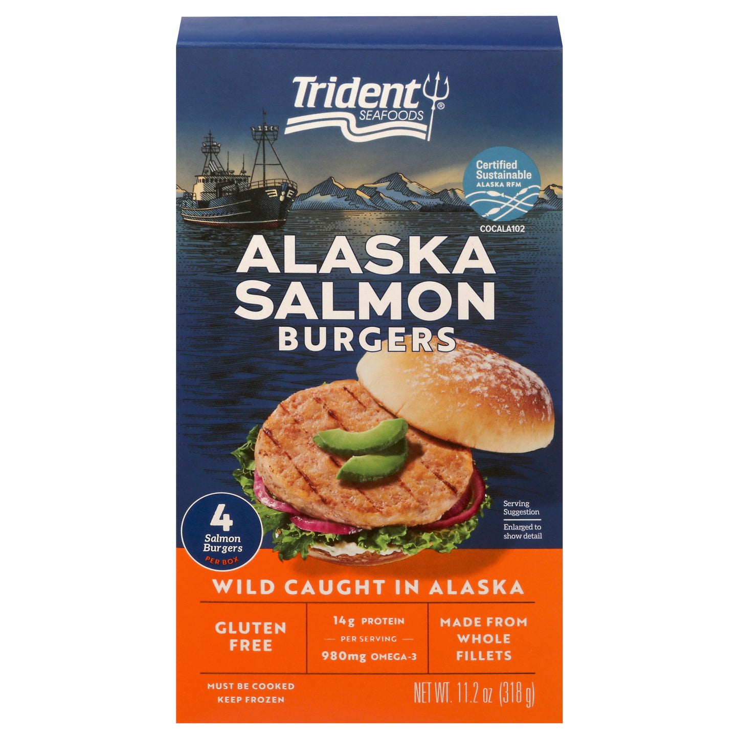 Trident Seafoods Alaska Salmon Burgers 11.2 oz