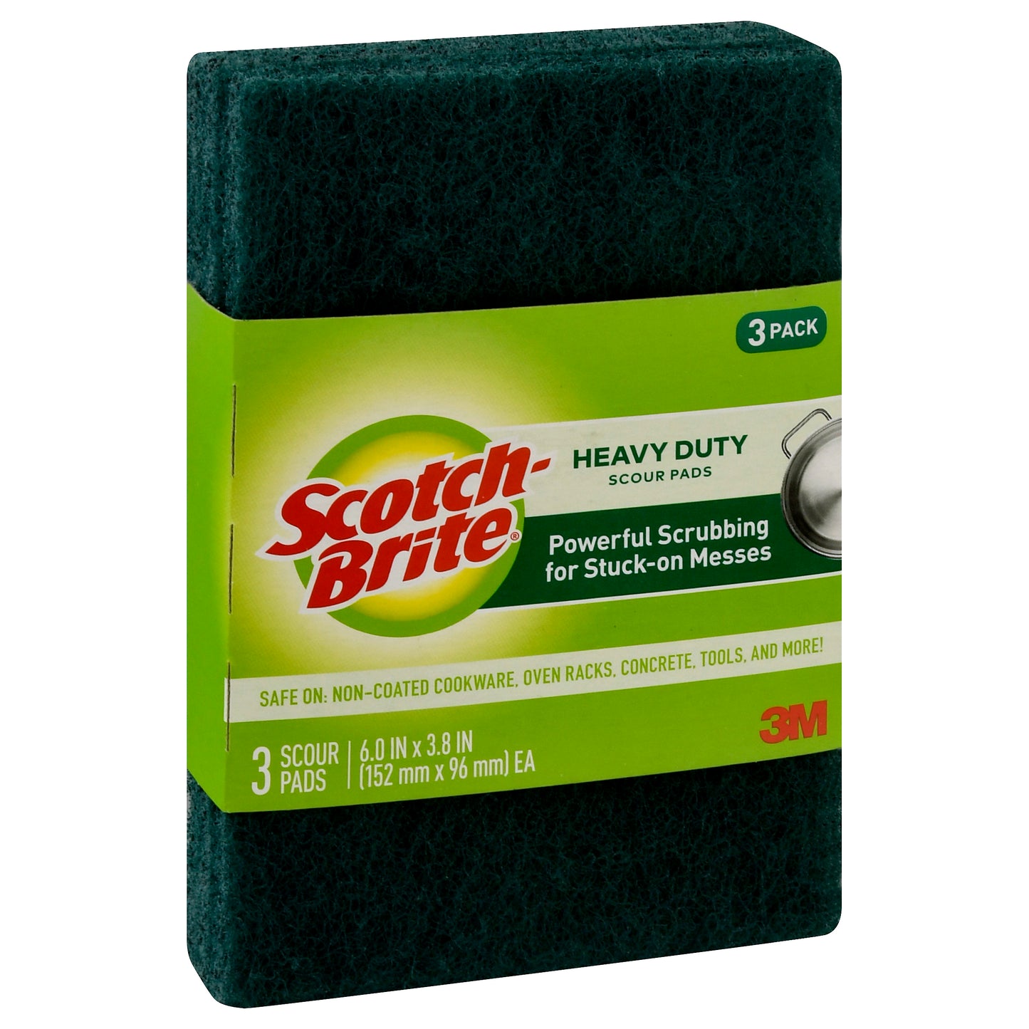 Scotch Brite 3 Pack Heavy Duty Scour Pads 3 ea