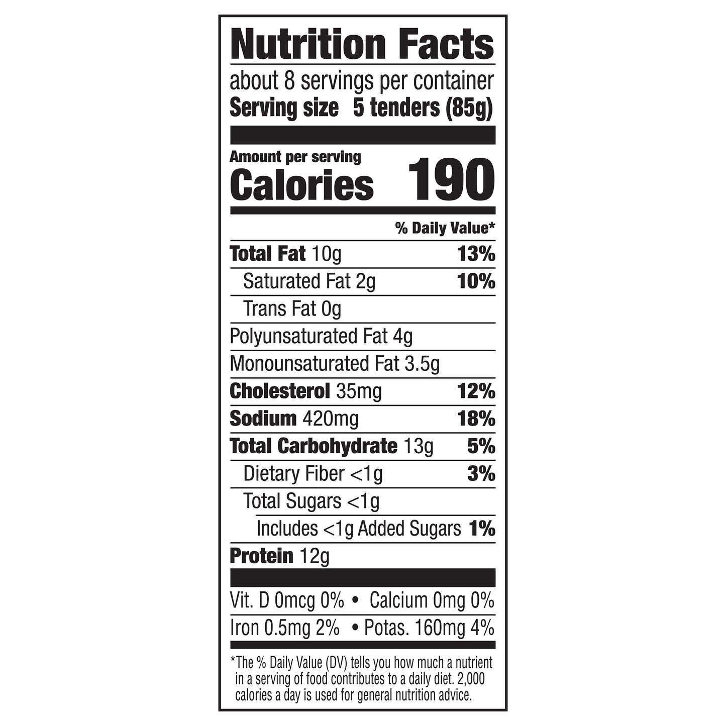 BANQUET Frozen Chicken Breast Tenders Made With 100% Natural* White Meat Chicken, 24 oz.