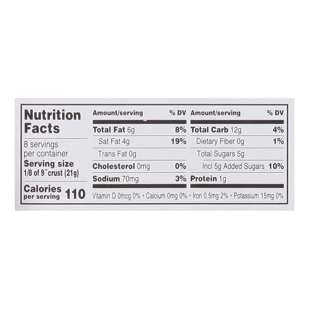 Food Club 9 Inch Graham Cracker Pie Crust 6 oz