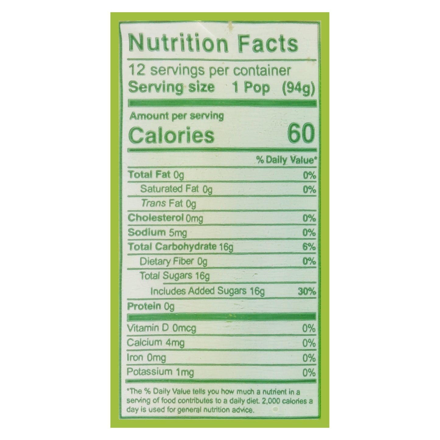 Budget Saver Lemon Lime Monster Pops 12 - 3.0 fl oz Pops