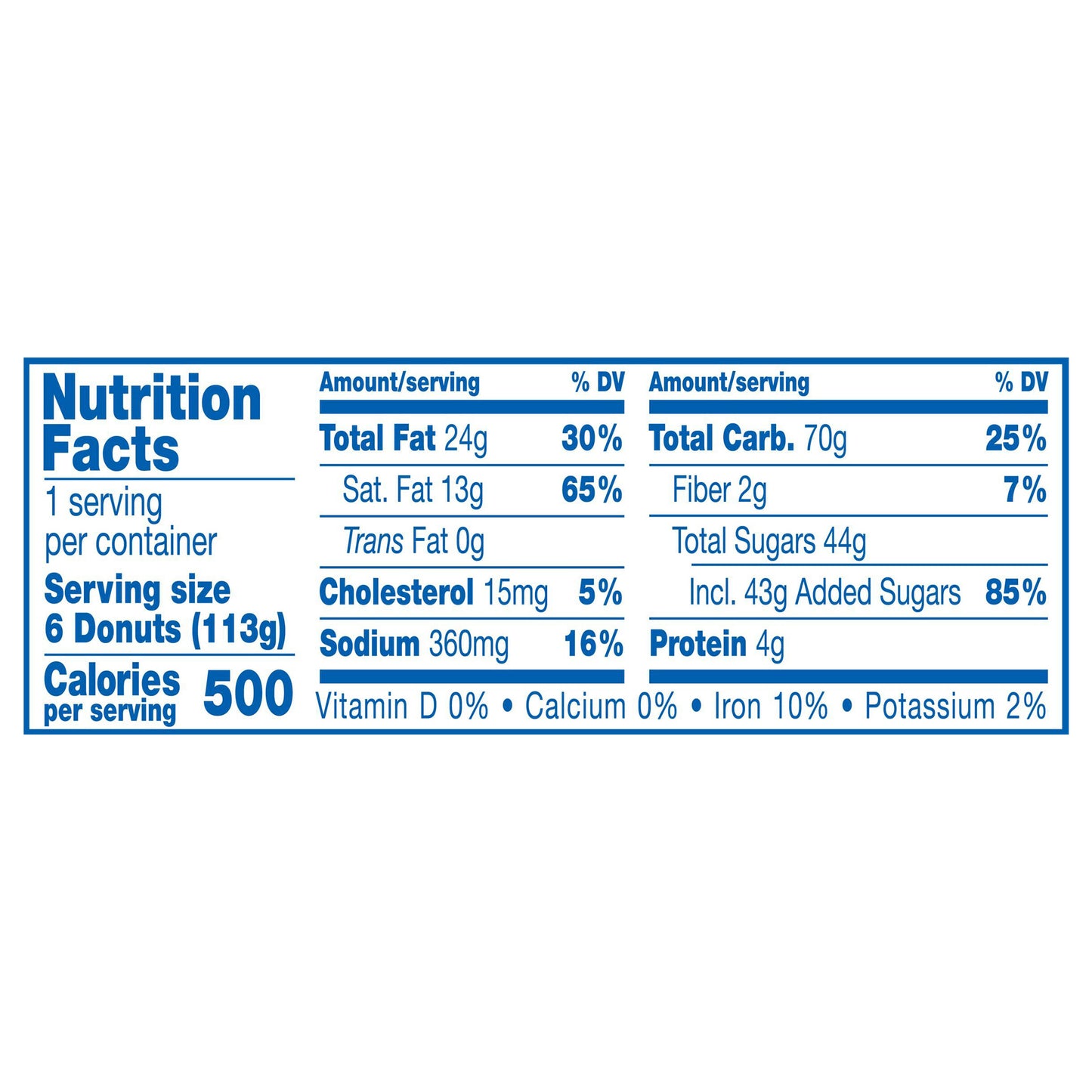 HOSTESS Crunch DONETTES Donuts Single Serve, 6 Count, 4 oz