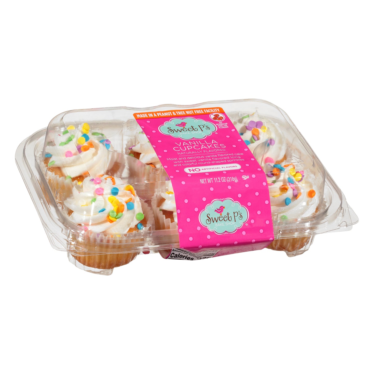 Sweet P's Bake Shop Vanilla Cupcakes 6 ea