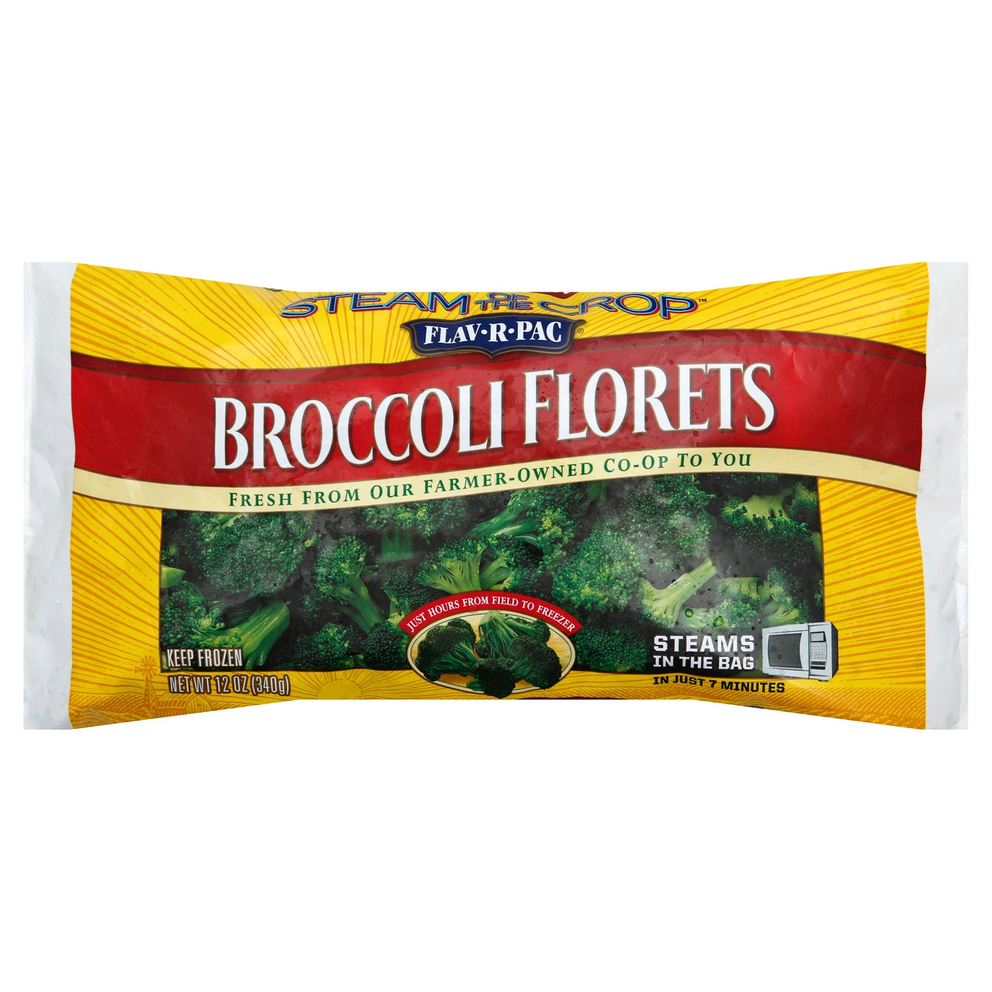 Flav R Pac Broccoli 12 oz - BROCCOLI FLORETS