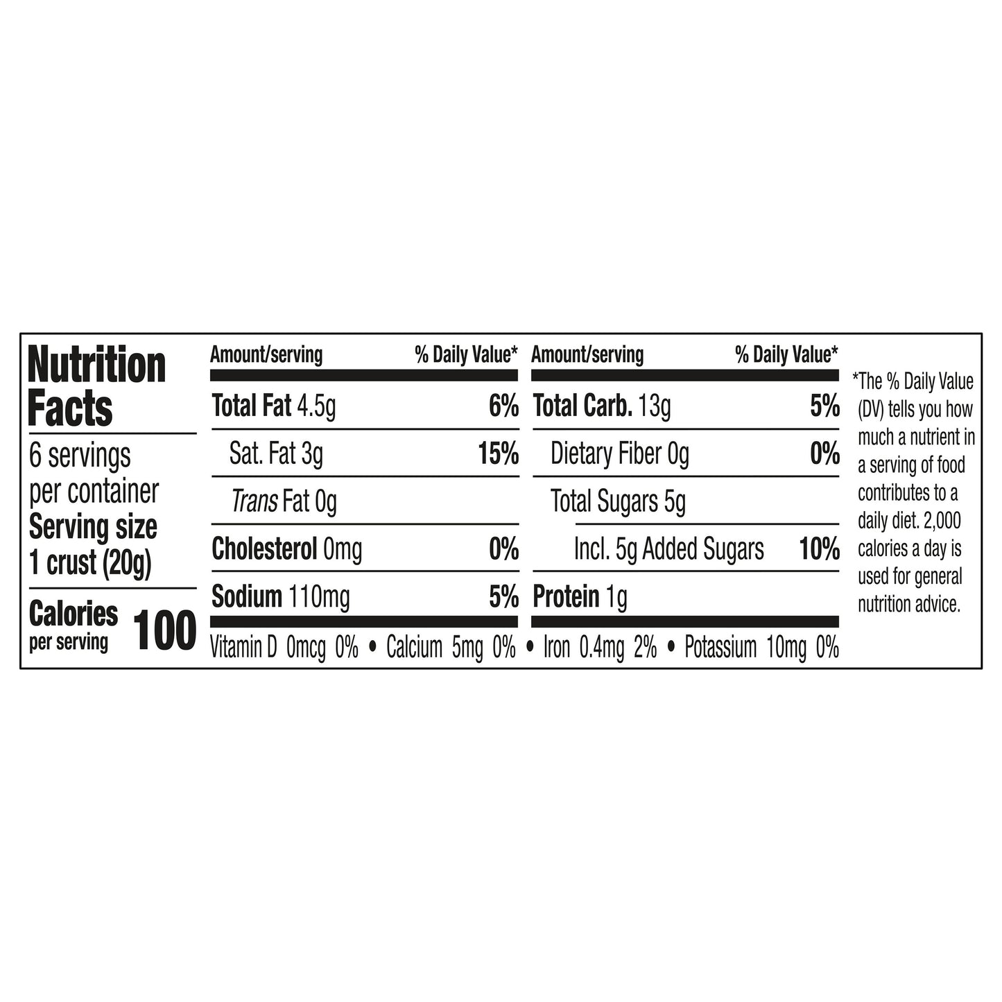 KEEBLER Graham Ready, 6 Mini Pie Crusts - 4oz / 113g