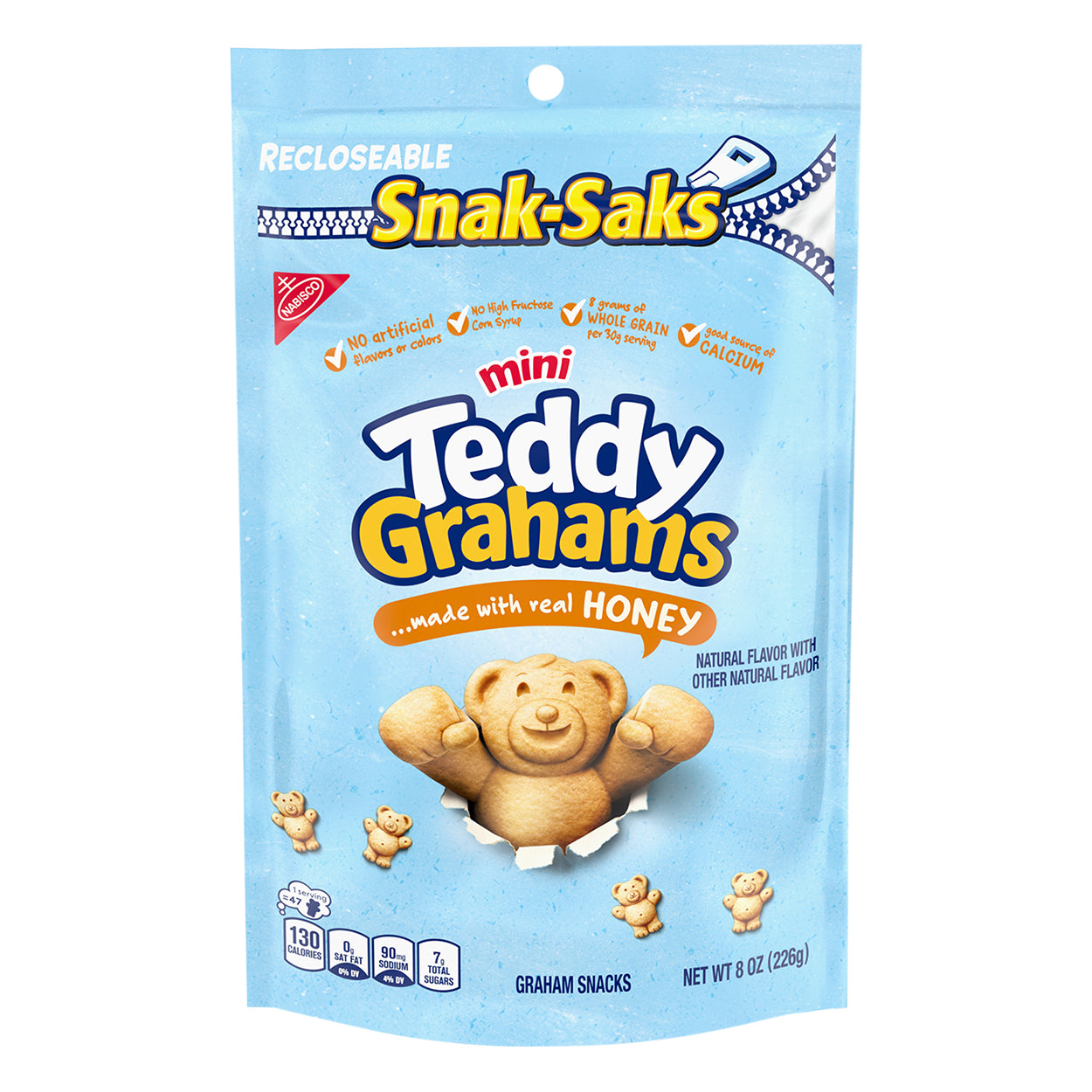 Teddy Grahams Honey Graham Snacks, 8 oz