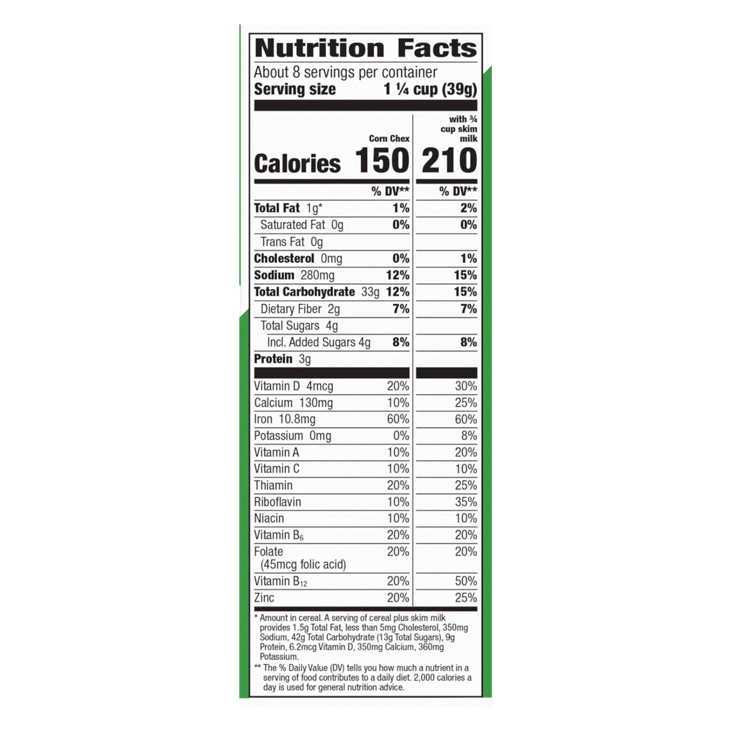 Corn Chex Gluten Free Breakfast Cereal, Made with Whole Grain, 12 oz