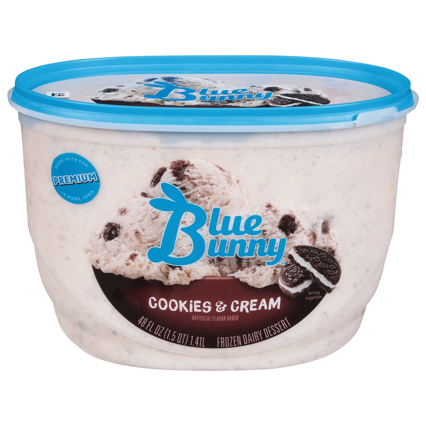 Blue Bunny Premium Cookies & Cream Frozen Dessert, 48 fl oz