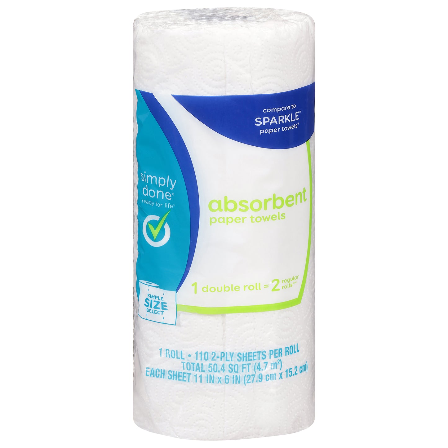 Simply Done 2-Ply Simple Size Select Absorbent Paper Towels 1 ea