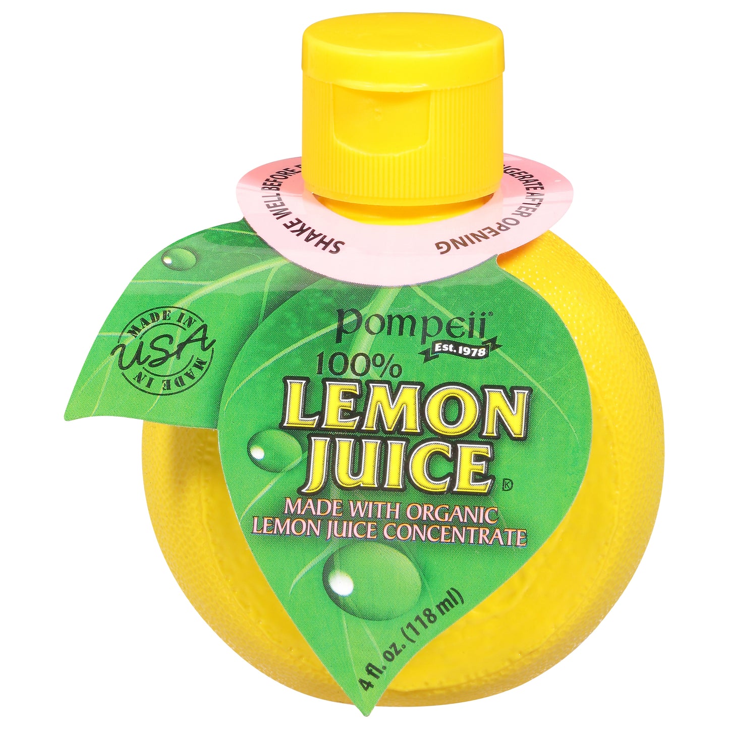 Pompeii Lemon 100% Juice 4 fl oz