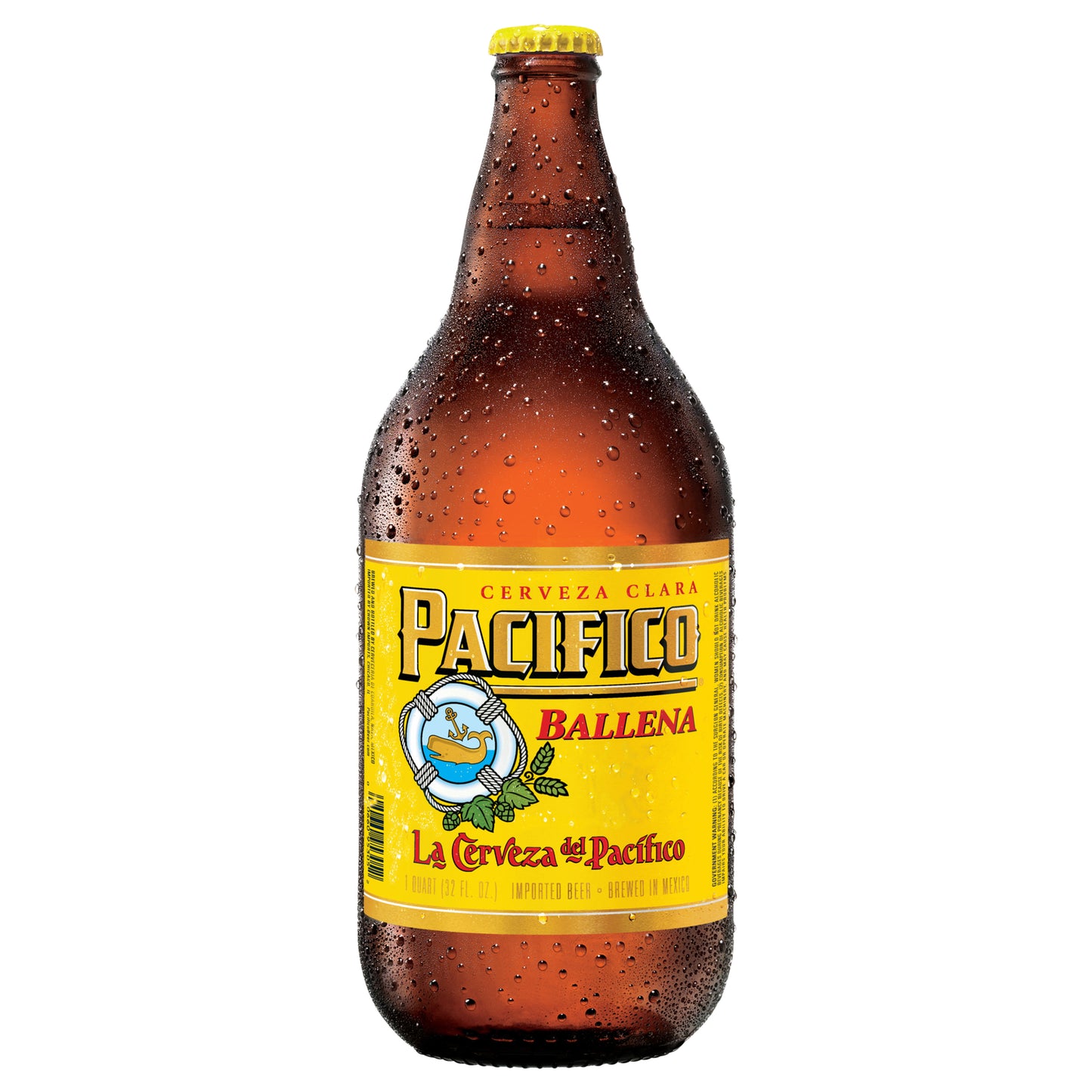 Pacifico Clara Mexican Lager Beer, 32 fl oz Bottle, 4.4% ABV