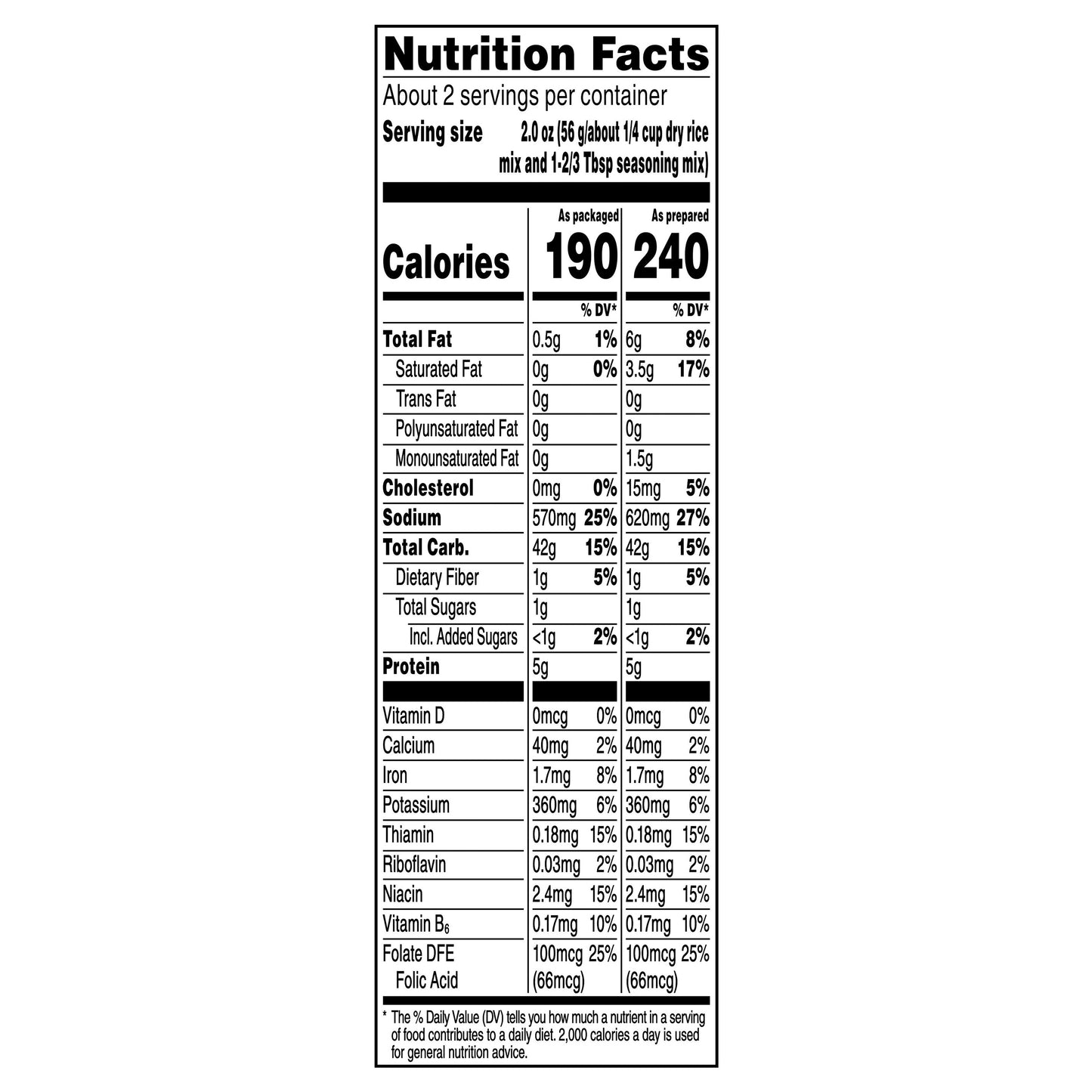 Rice A Roni Long Grain & Wild Rice Original 4.3 Oz