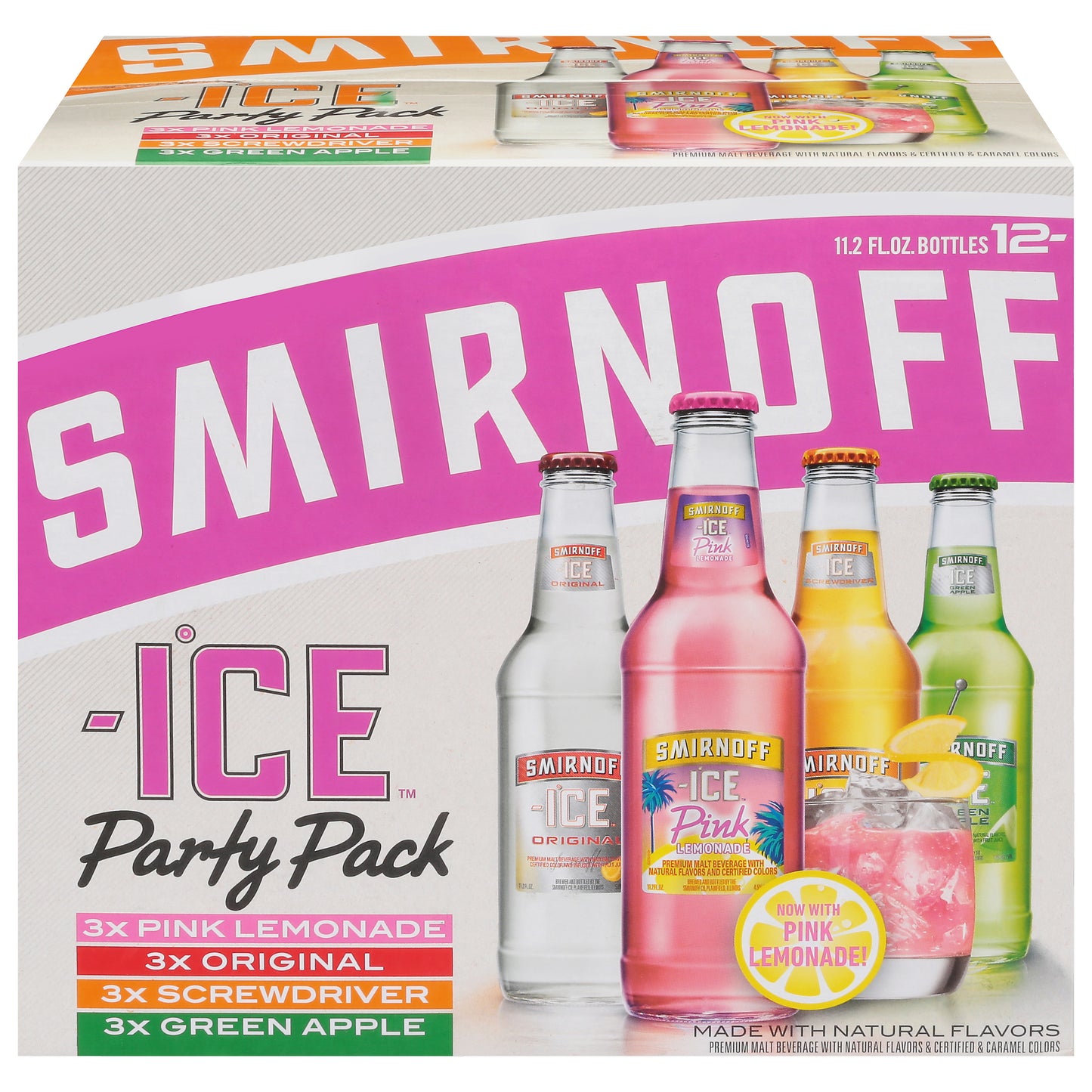 Smirnoff Ice Premium Malt Beverage Party Pack 12 - 11.2 fl oz Bottles