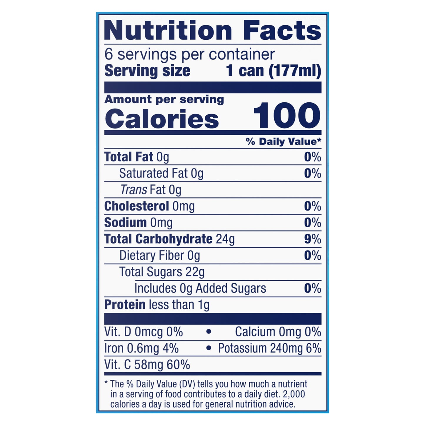 Dole Pineapple 100% Juice 6 - 6 fl oz Cans