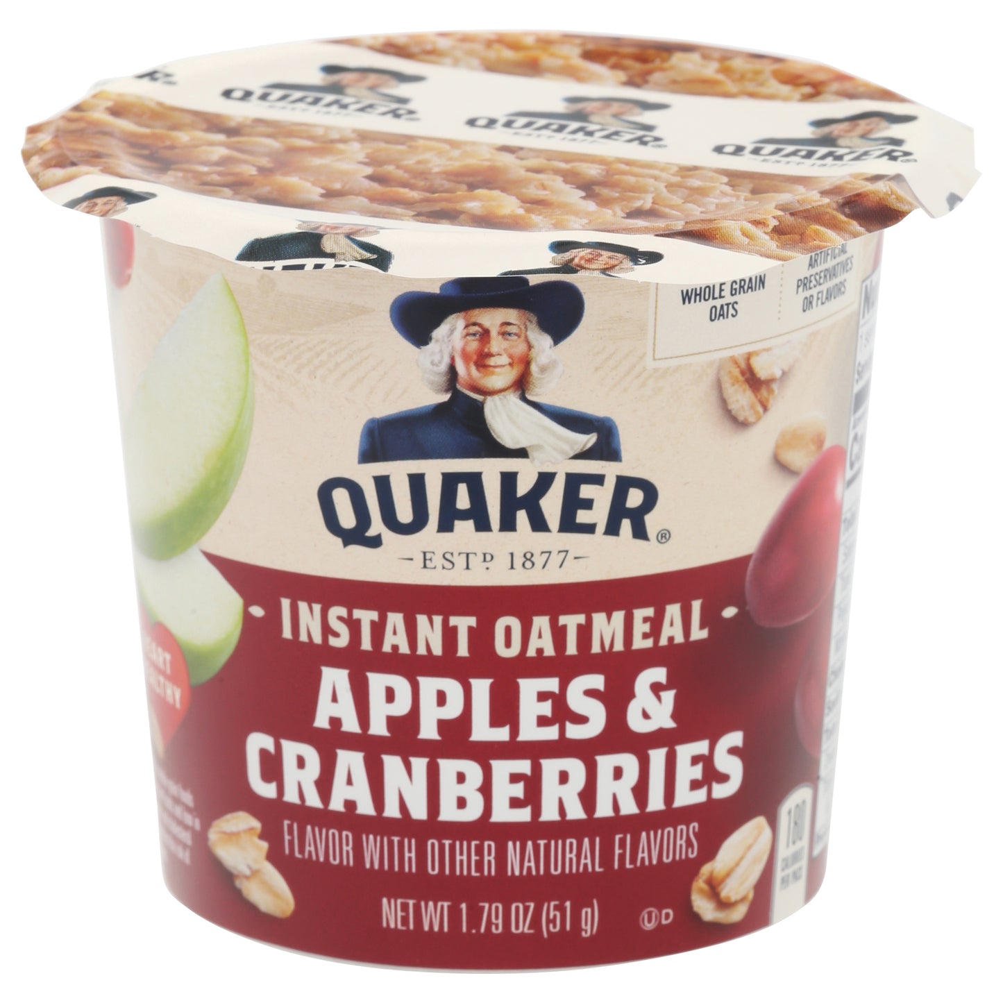Quaker Apples & Cranberries Instant Oatmeal 1.79 oz