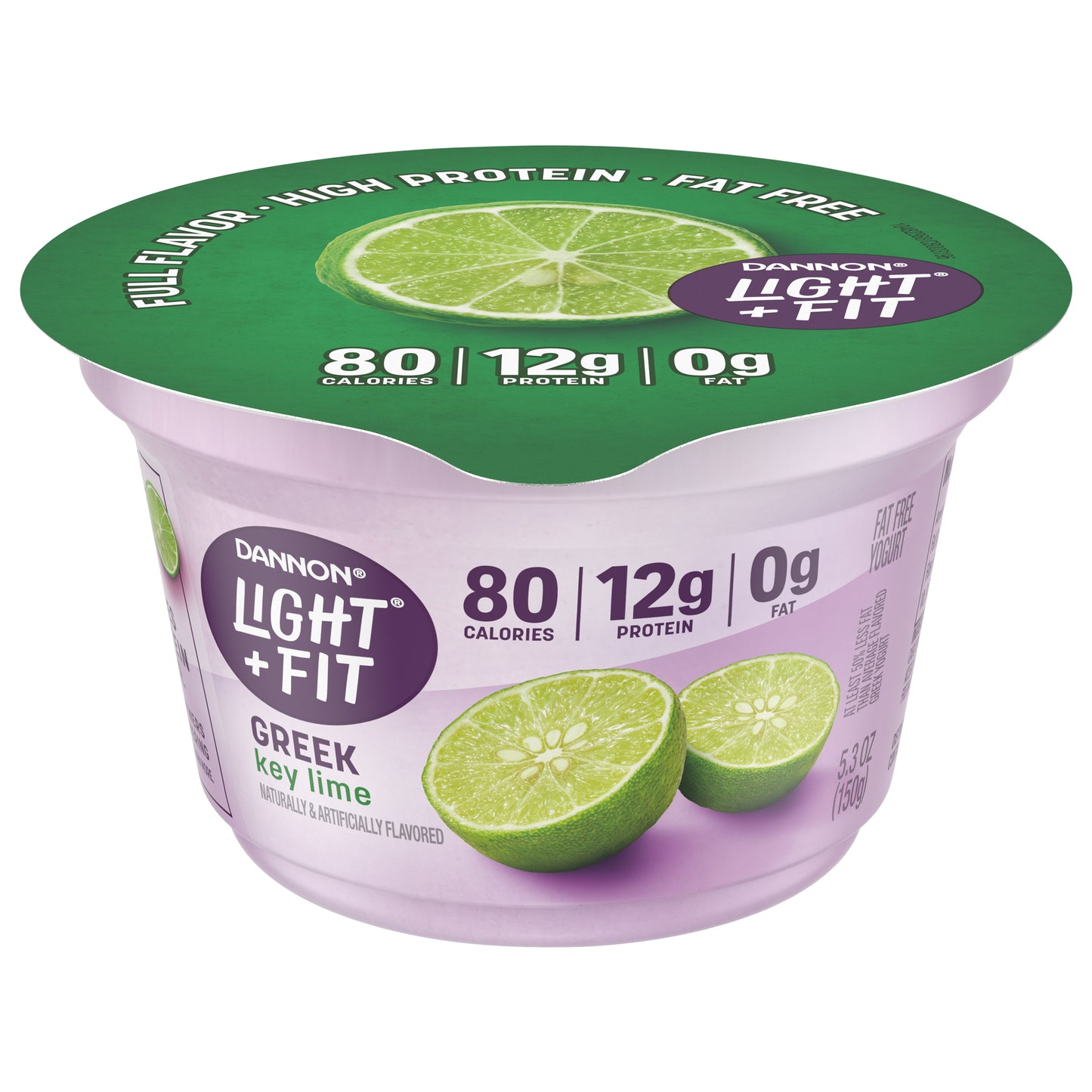 Dannon Light + Fit Key Lime Greek Fat Free Yogurt, 5.3 OZ Yogurt Cup