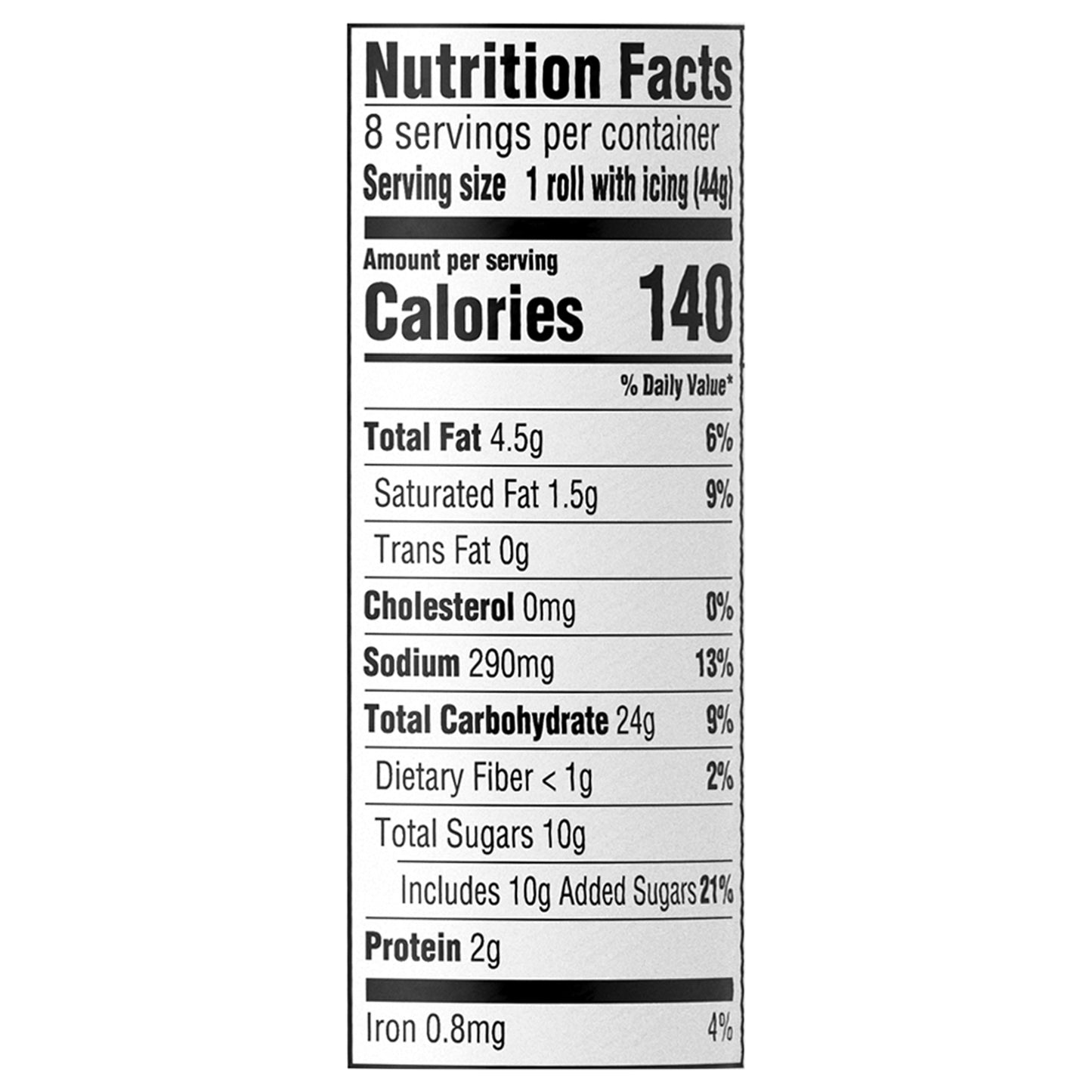 Food Club Original Icing Cinnamon Rolls 8 ea