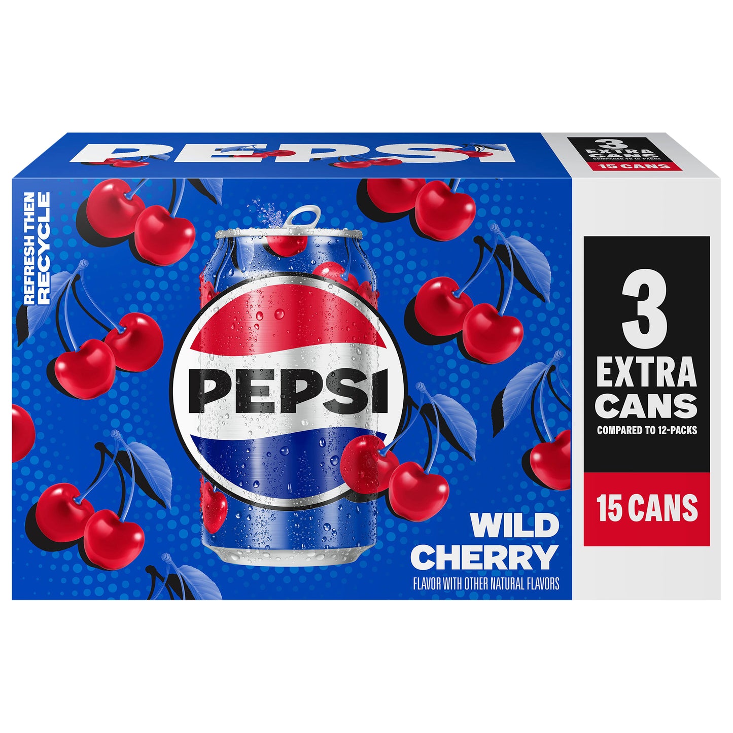 Pepsi Soda Wild Cherry 12 Fl Oz 15 Count Cans