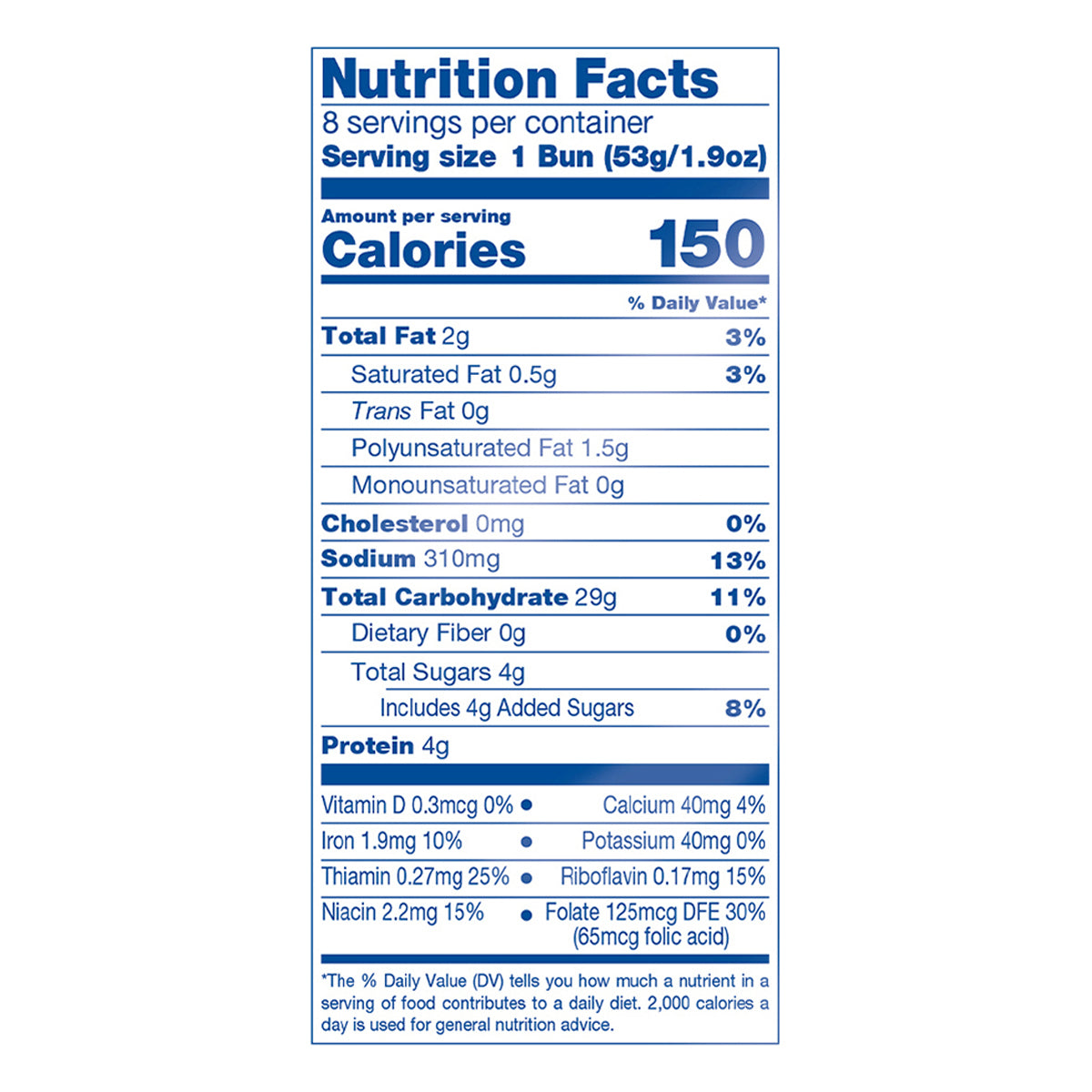 Wonder Bread Classic Hamburger Buns, White Bread Hamburger Buns USO, 8 Count