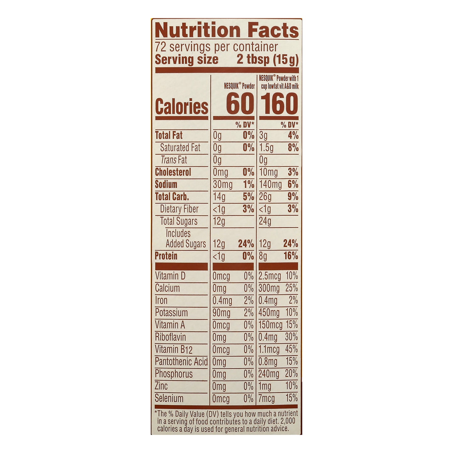 Nesquick Powder Chocolate Flavor Drink Mix 38 oz