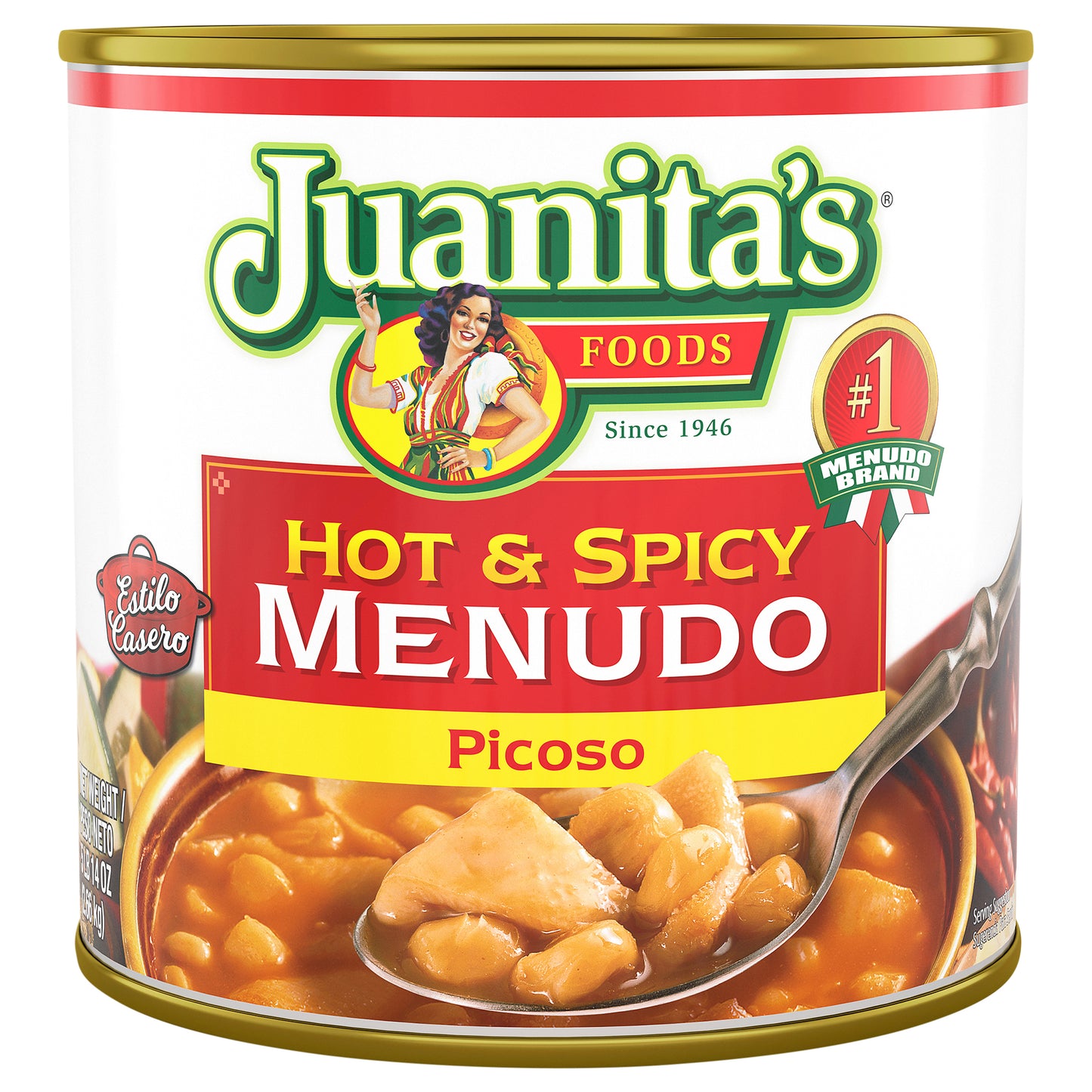 Juanita’s Foods Ready to Serve Hot & Spicy Menudo Soup, 94 oz Can