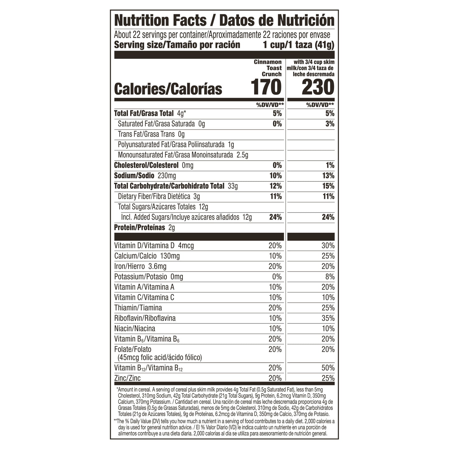 Cinnamon Toast Crunch Breakfast Cereal, Crispy Cinnamon Cereal, Value Bag, 32 oz