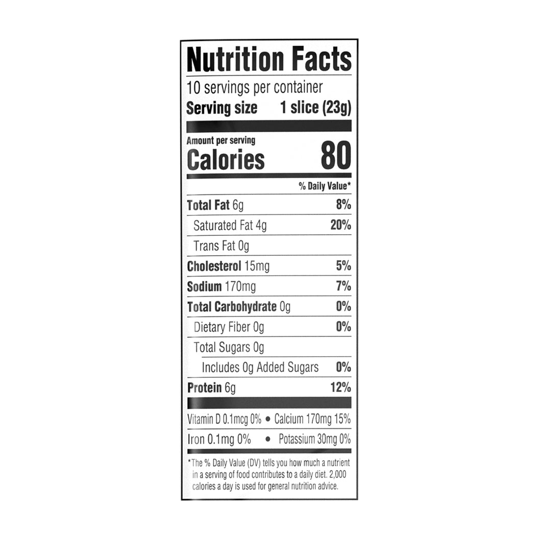 Food Club Not Smoked Sliced Provolone Cheese 10 ea