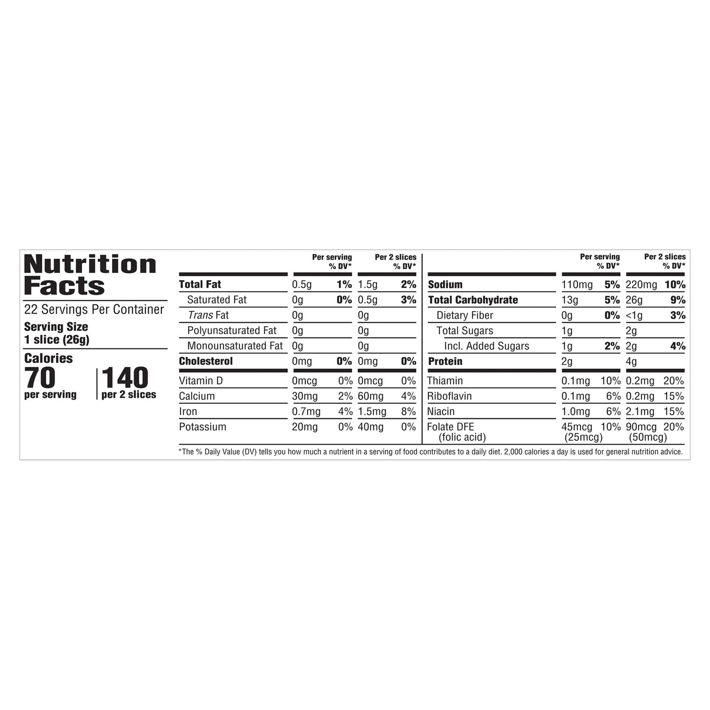 Sara Lee Butter Bread, 20 oz