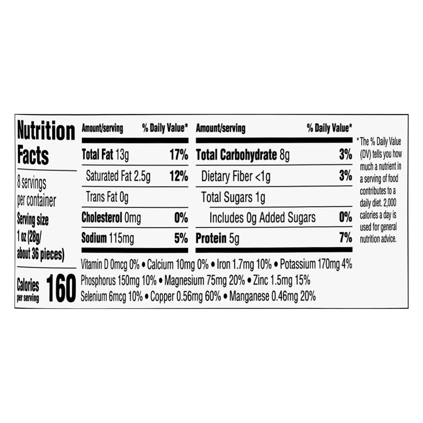 Crav'n Flavor Halves & Pieces Salted Cashews 8 oz