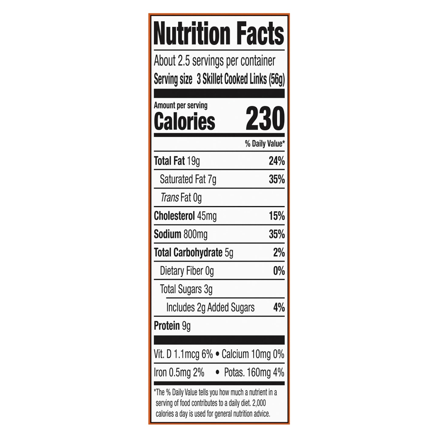 Farmer John Maple Pork Sausage Links 8 ea, JUL Dated