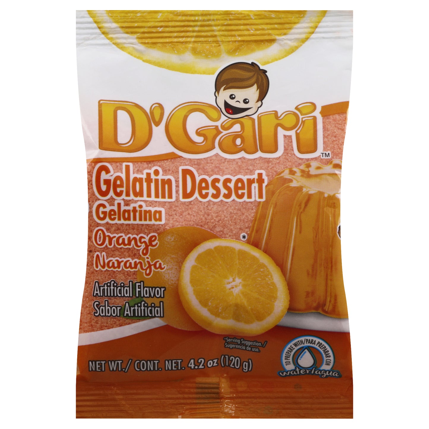 D'Gari Gelatin Dessert 4.2 oz - Orange