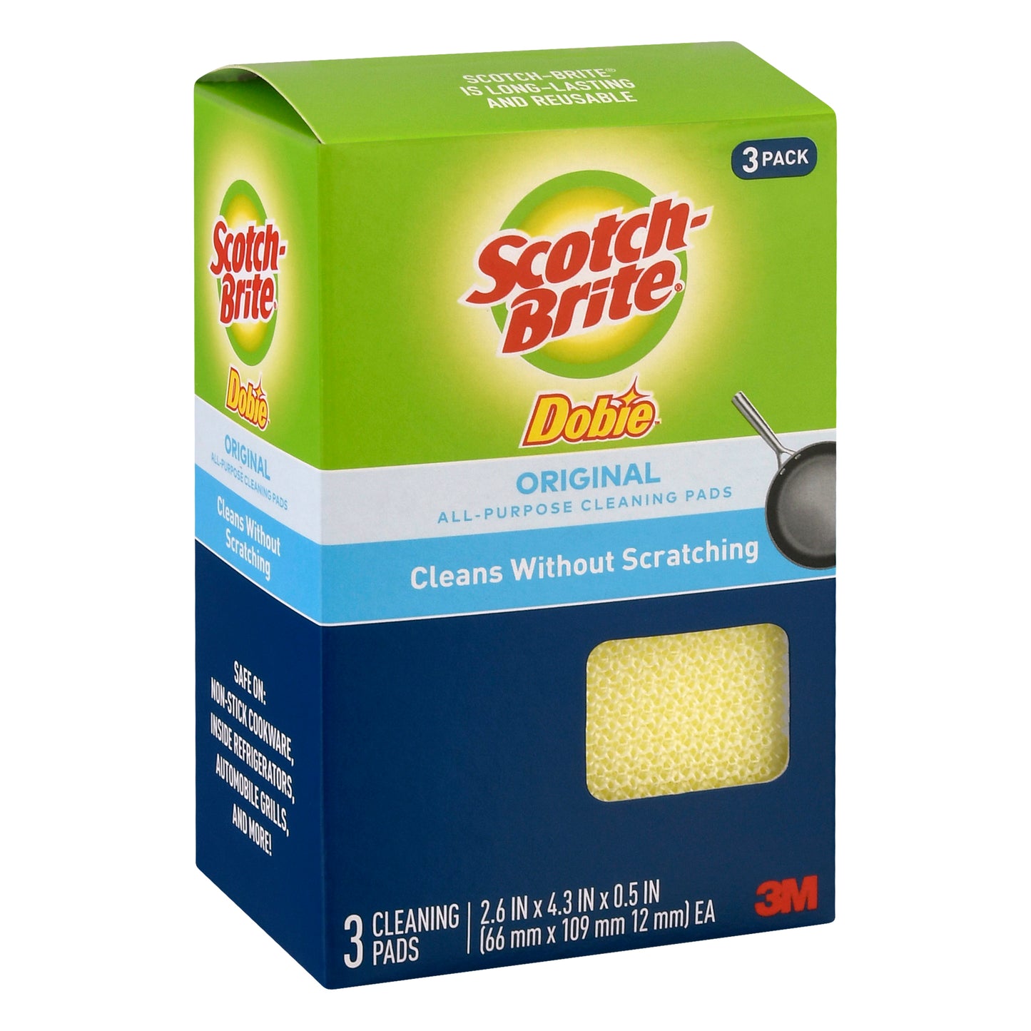 Scotch Brite Original 3 Pack Cleaning Pads 3 ea