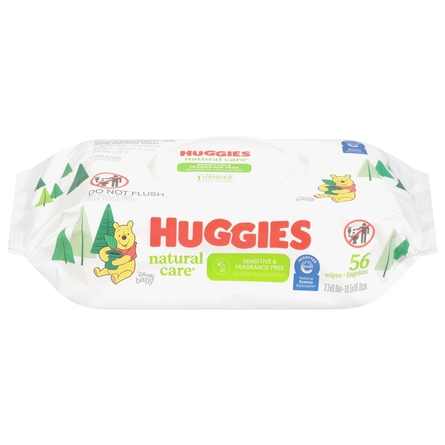Huggies Natural Care Plant-Based Sensitive & Fragrance Free Disney Baby Wipes with 99% Purified Water 56 ea