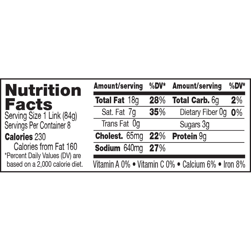 Bar-S® Hot Links 8 ct Pack