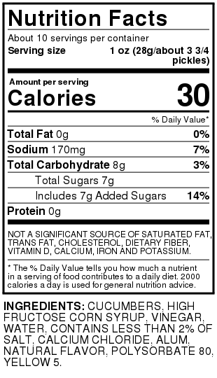 Sweet Petite Pickles