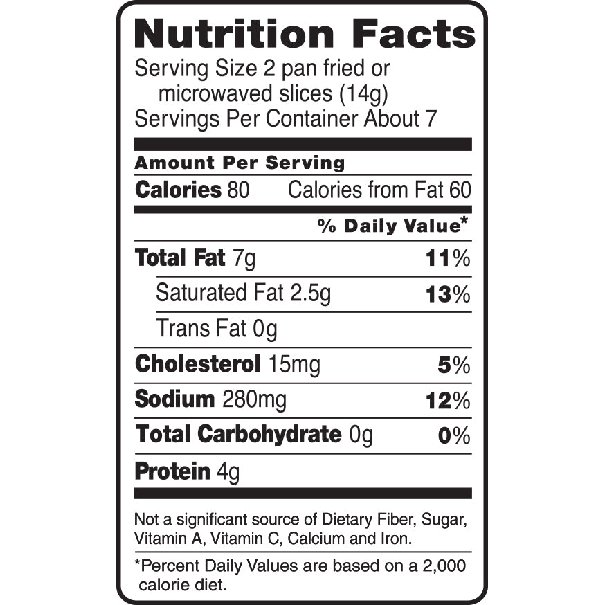 Bar-S Naturally Hardwood Smoked Bacon, Hickory Smoked Flavor, 14 Slices Per Pack, 12 Ounces