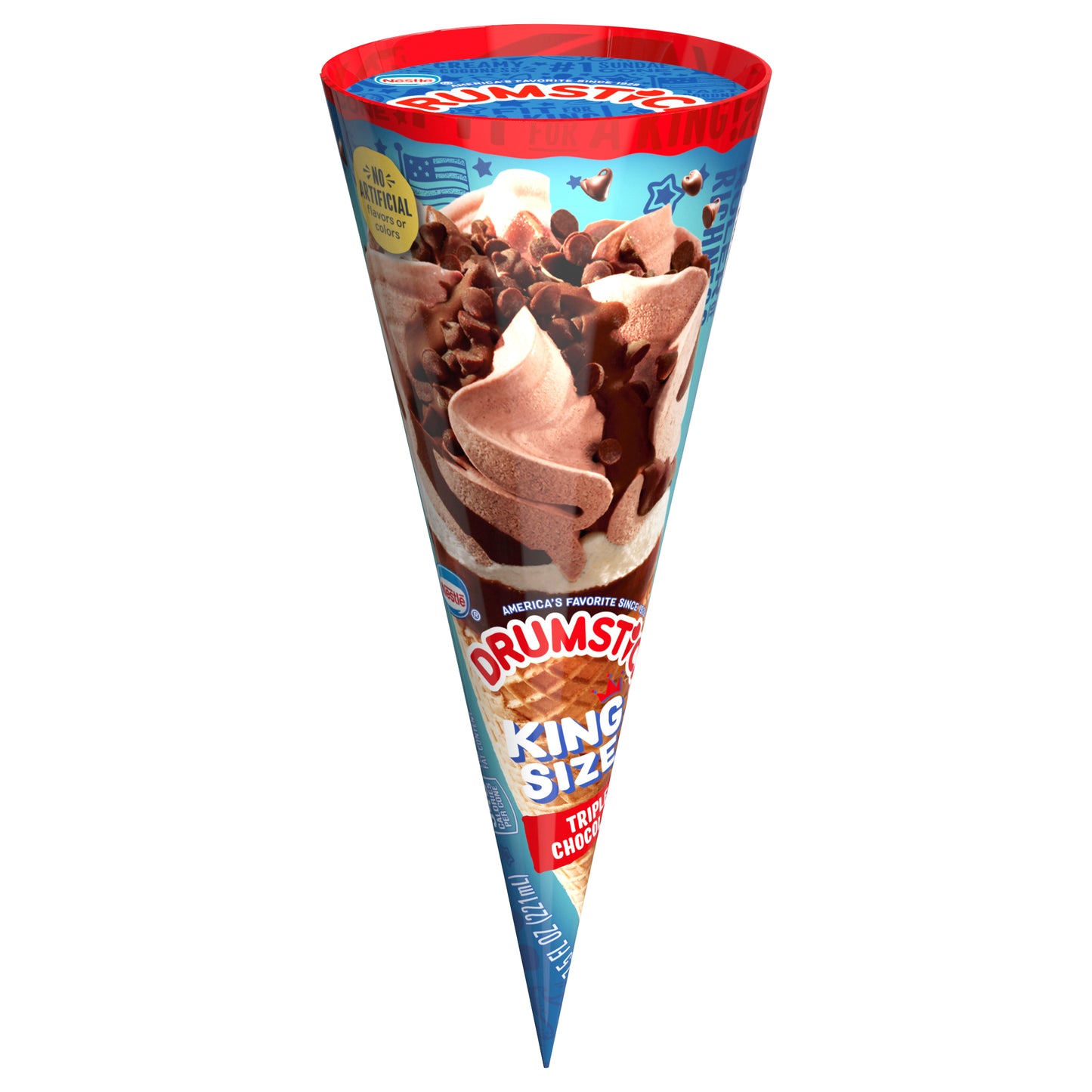 Drumstick Triple Chocolate King Cone, 1 Count