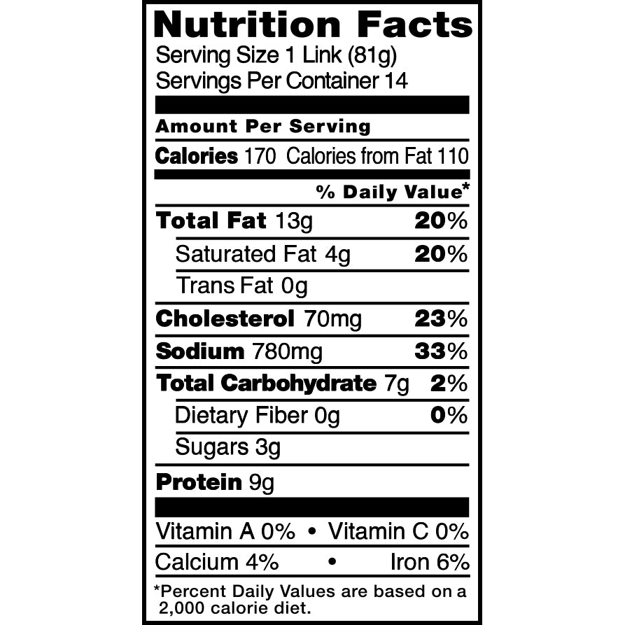 Bar-S® Hot Smoked Sausage 14 ct Pack