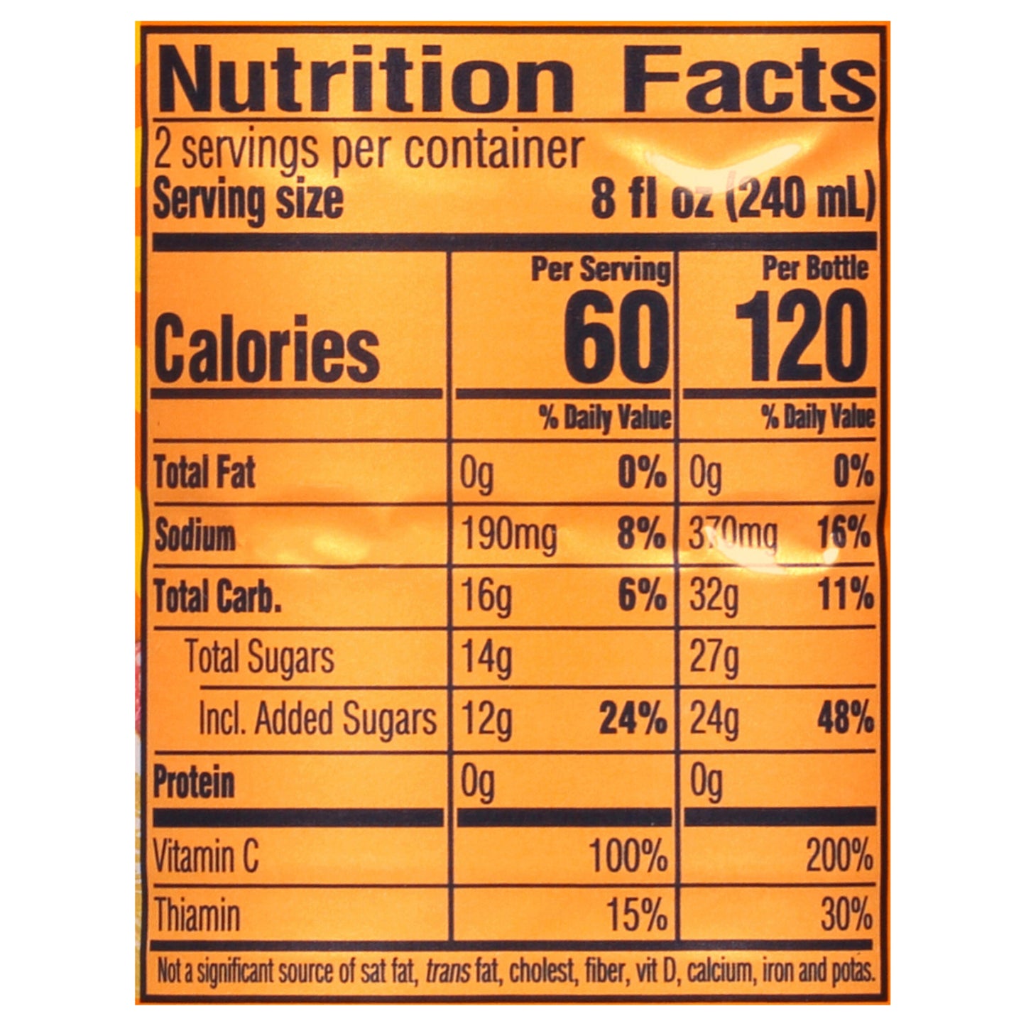 Sunnyd Tangy Original Orange Juice Drink, 16 Fl Oz Bottle