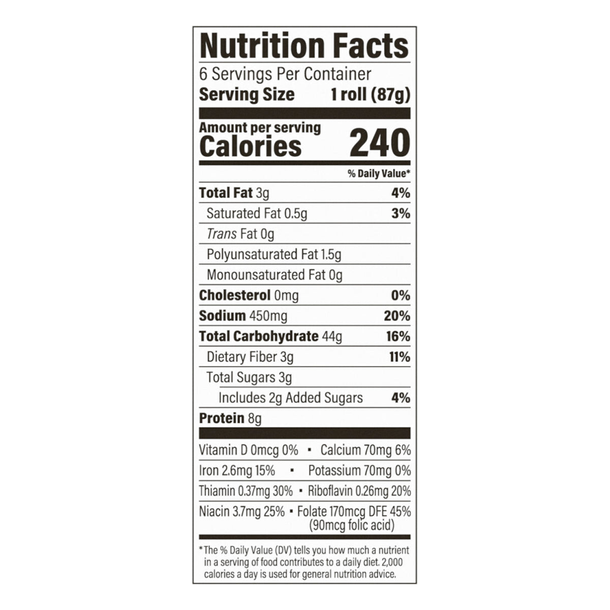 Francisco French Sandwich Rolls, 6 count, 18.5 oz