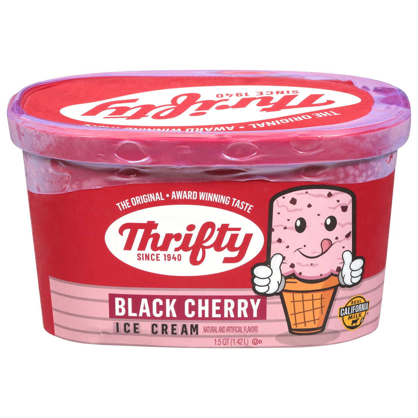 Thrifty Black Cherry Ice Cream 1.5 qt