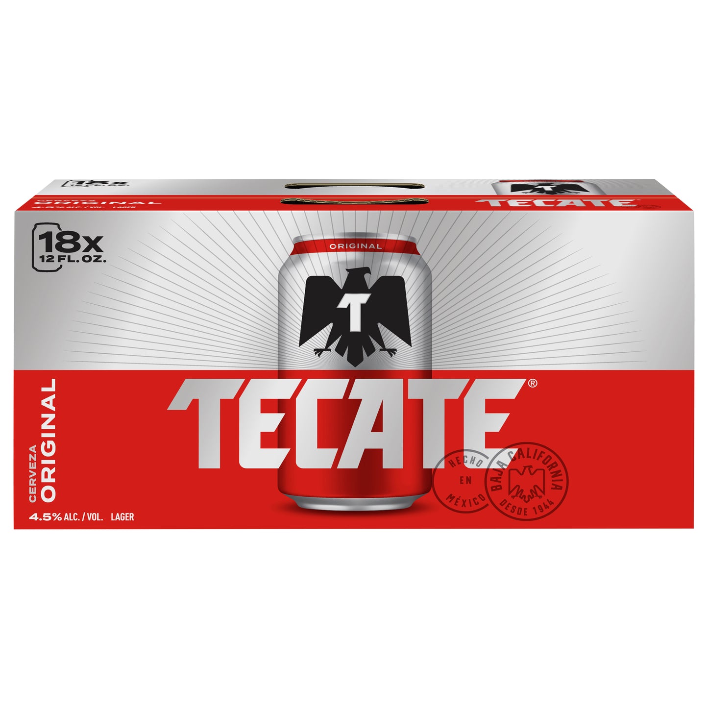 Tecate Original Lager Beer 18 - 12 fl oz Cans