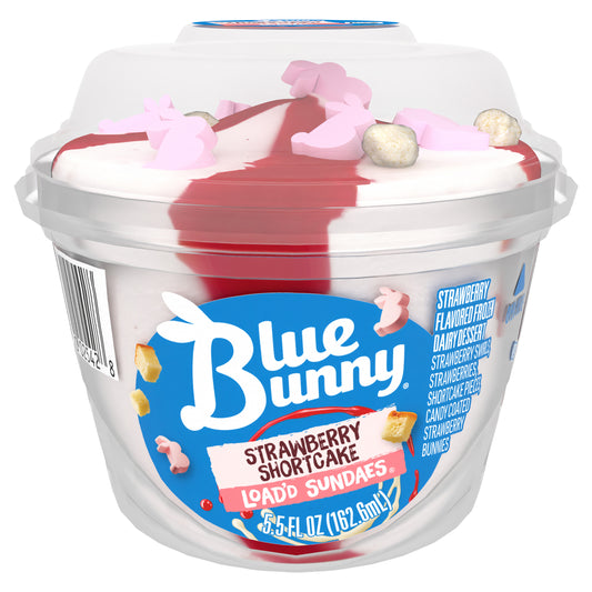 Blue Bunny Strawberry Shortcake Load'd Sundaes, 5.5 fl oz
