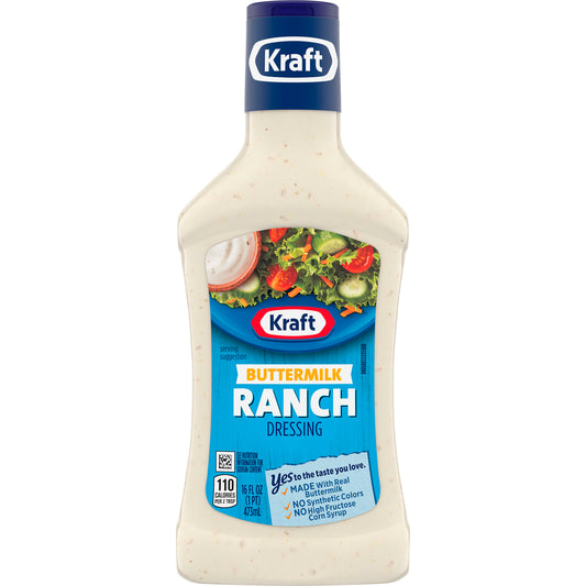 Kraft Buttermilk Ranch Dressing, 16 fl oz Bottle