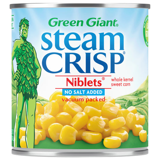 Green Giant Steam Crisp Niblets Whole Kernel Corn, No Salt Added, 11 oz