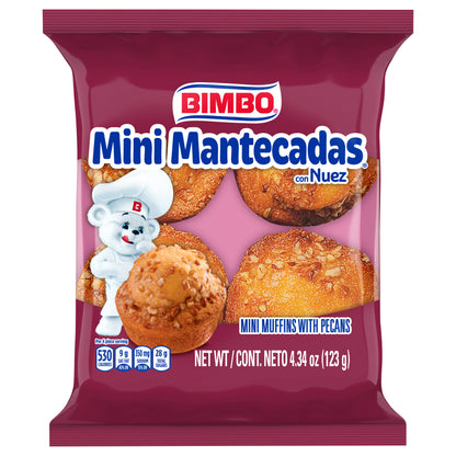 Bimbo Mini Muffins with Pecans Mini 4.34 oz